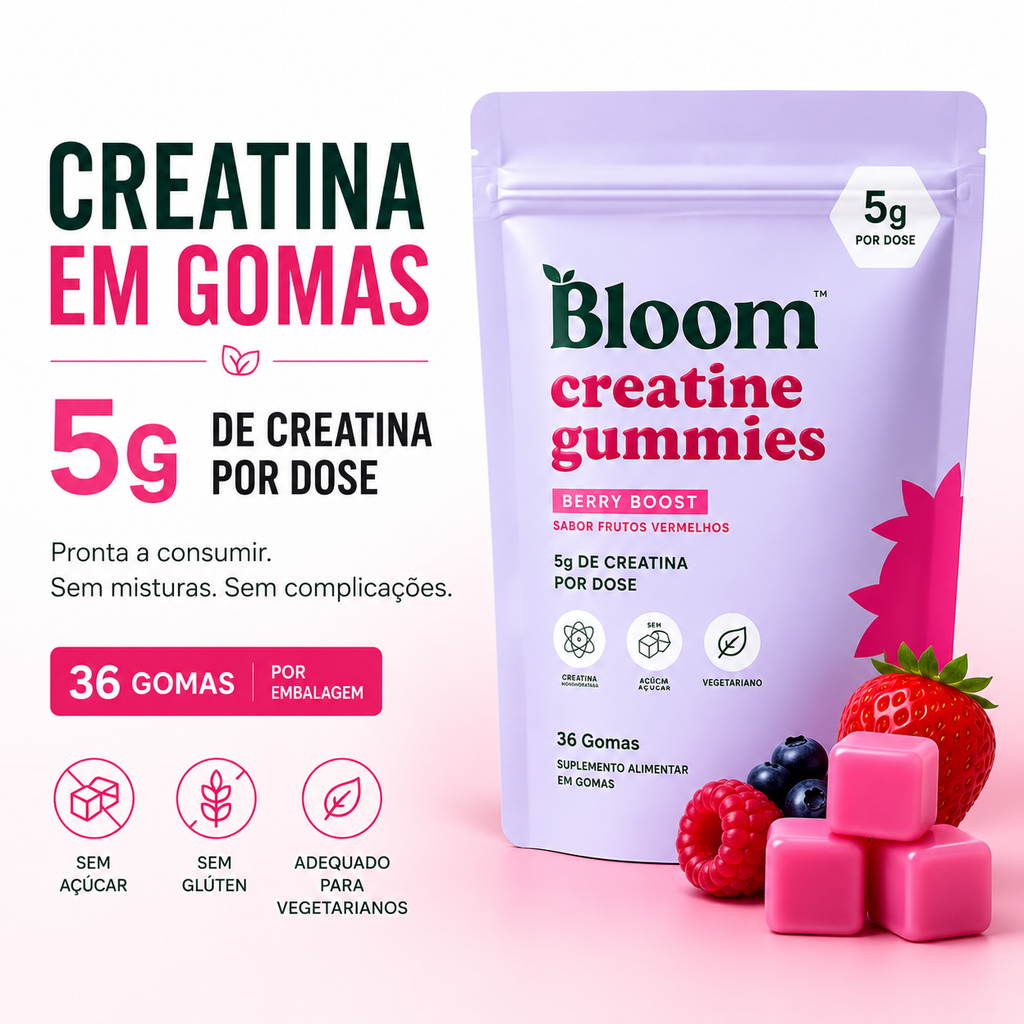 Creatina em Gomas para Energia e Desempenho - 36 Unidades