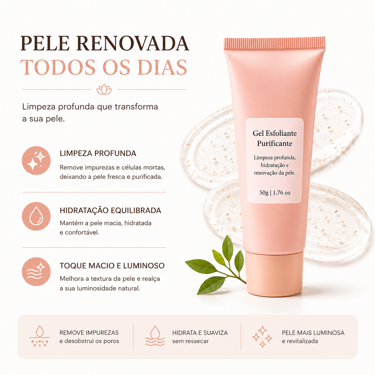 Gel Esfoliante Purificante Facial 50g