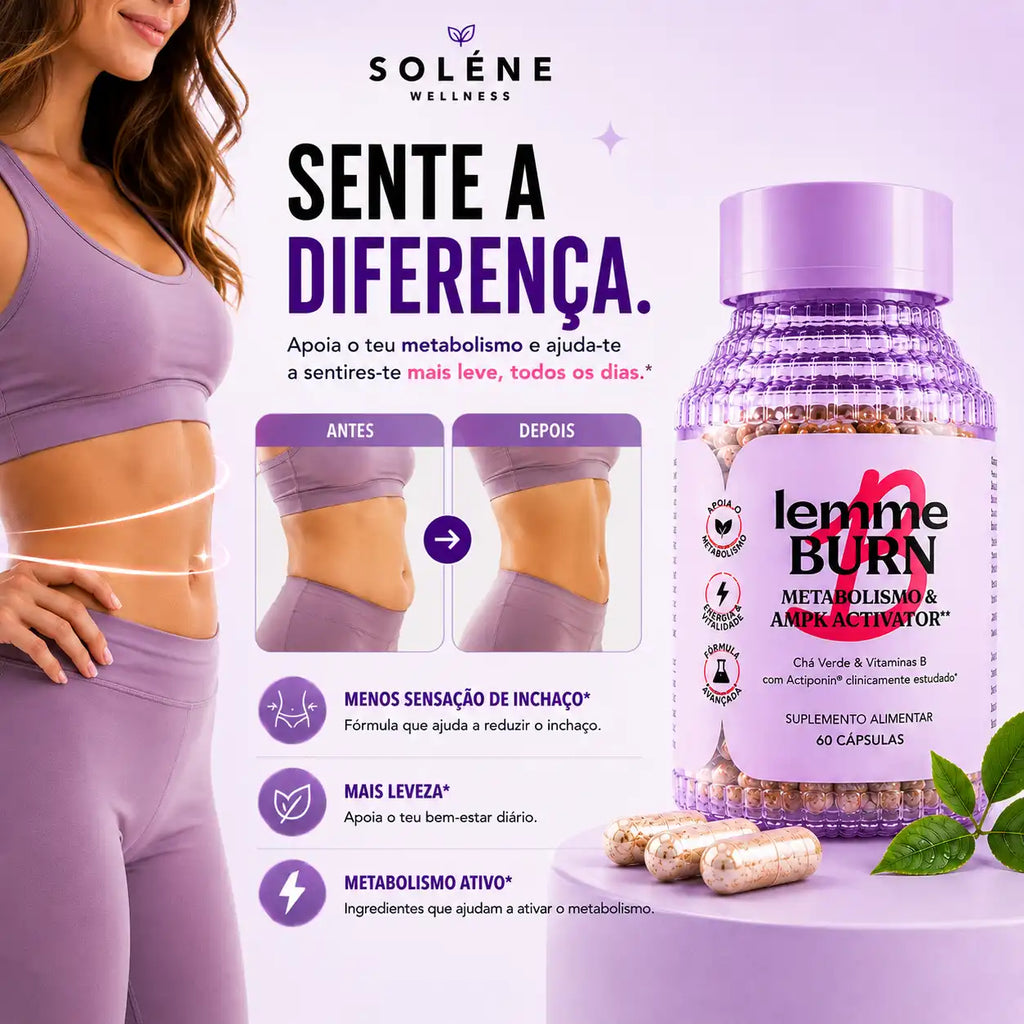 Suplemento para apoiar o metabolismo, favorecer a queima de gordura abdominal e ativar a enzima AMPK*