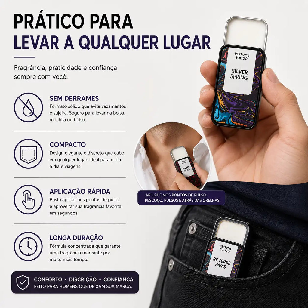 Kit Attraction – 3 Perfumes Sólidos com Feromonas