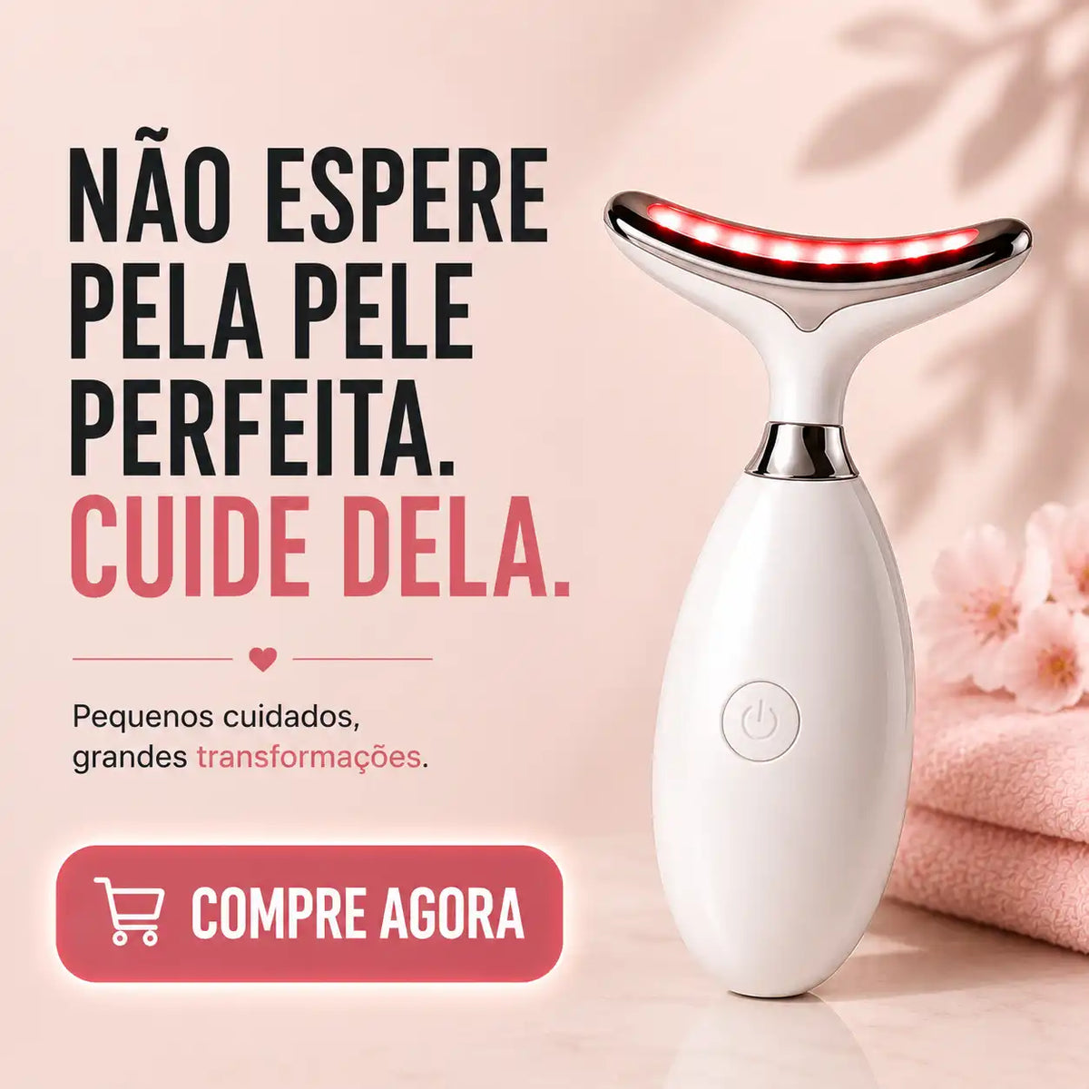 Massajador Facial LED 5 em 1 para Rosto e Pescoço™